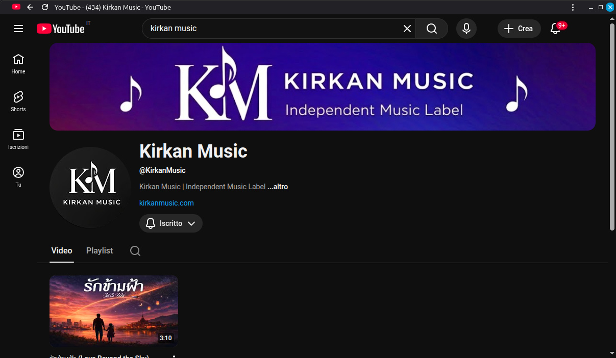 Kirkan Music. Il canale YouTube.